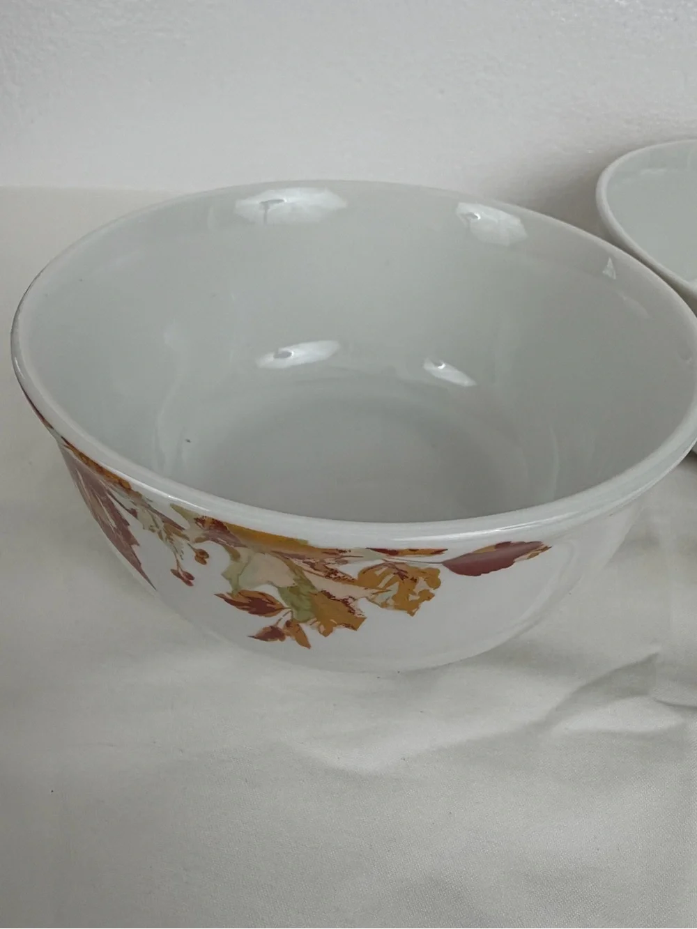 Royal Norfolk Autumn Leaves Fall Acorns Set Of 4 Soup Cereal Bowls